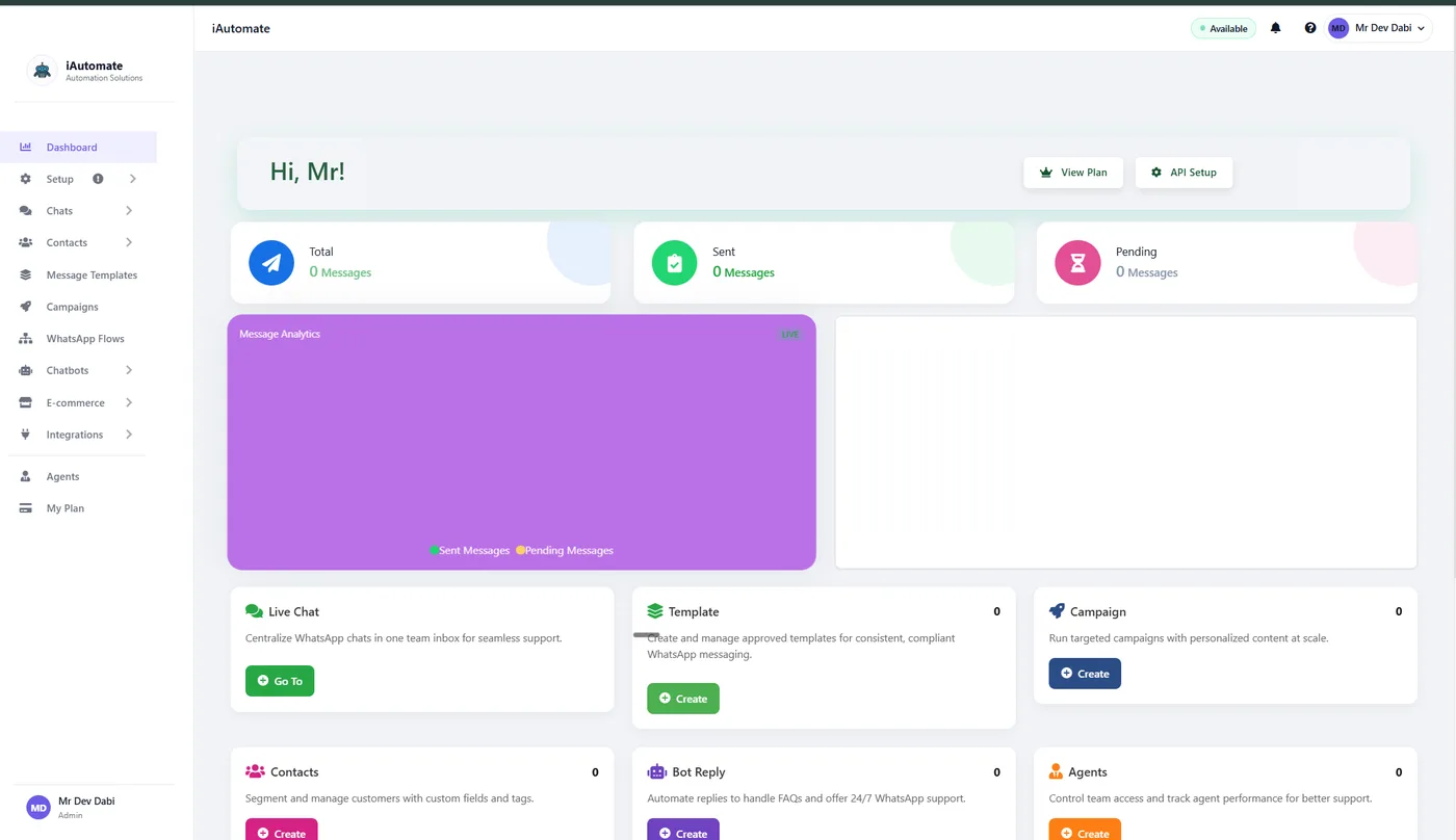 WhatsApp CRM — Automation system