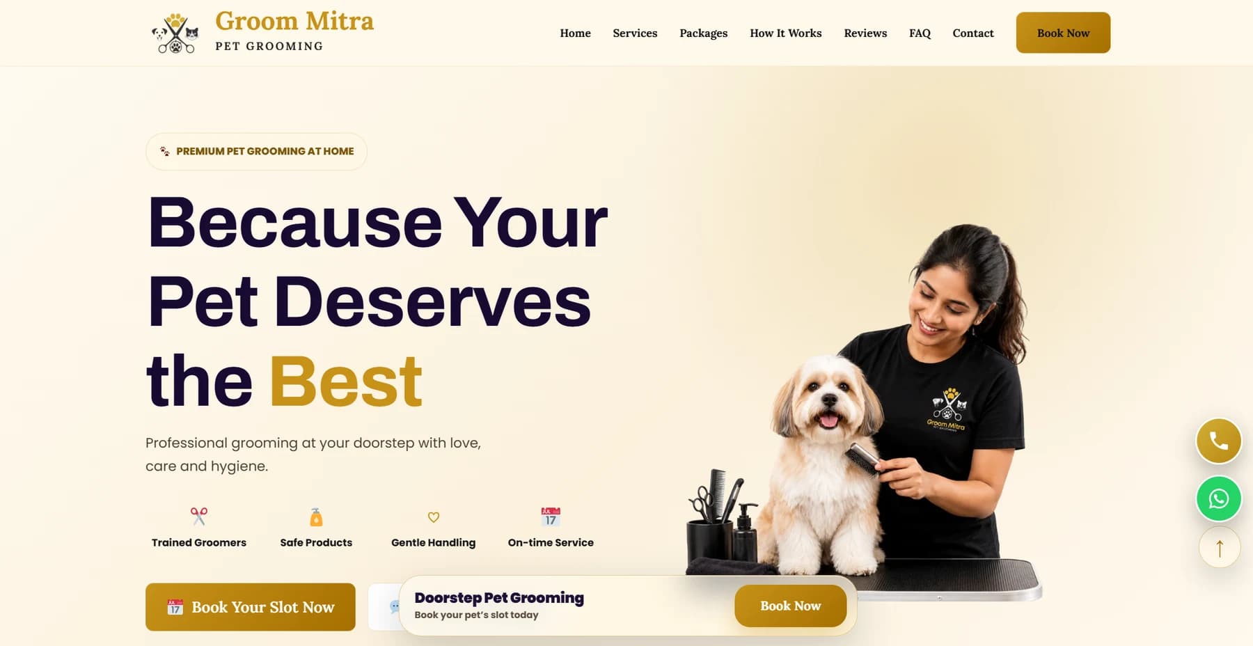 Groom Mitra — device mockup