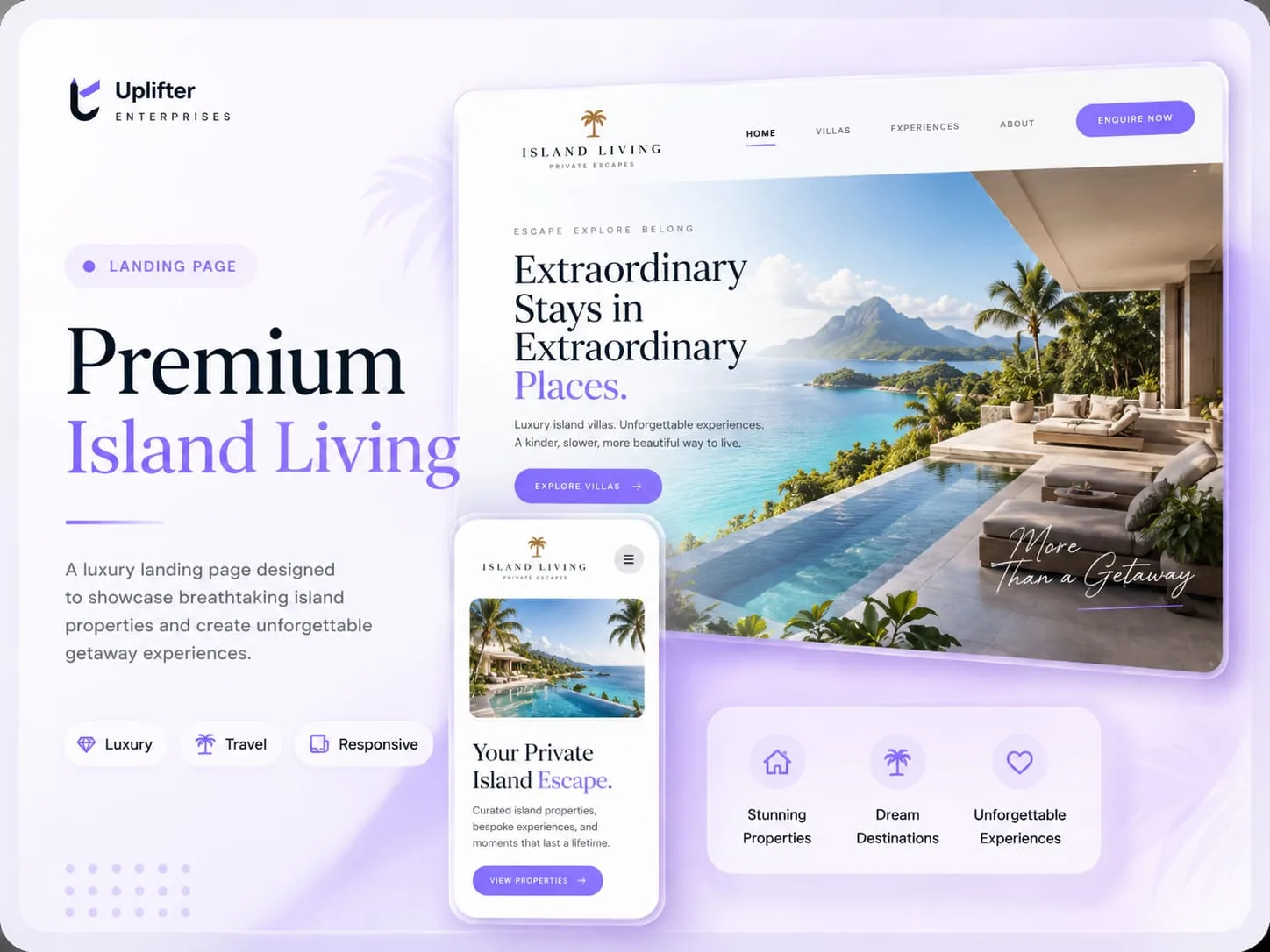 Premium Island Living — Property buyer landing page