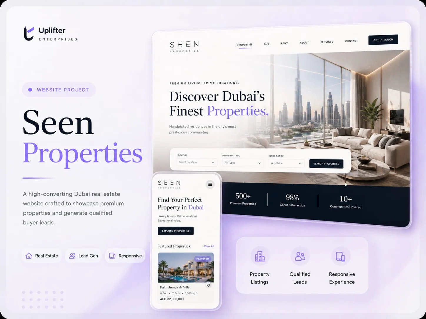 Seen Properties — Property enquiry landing page