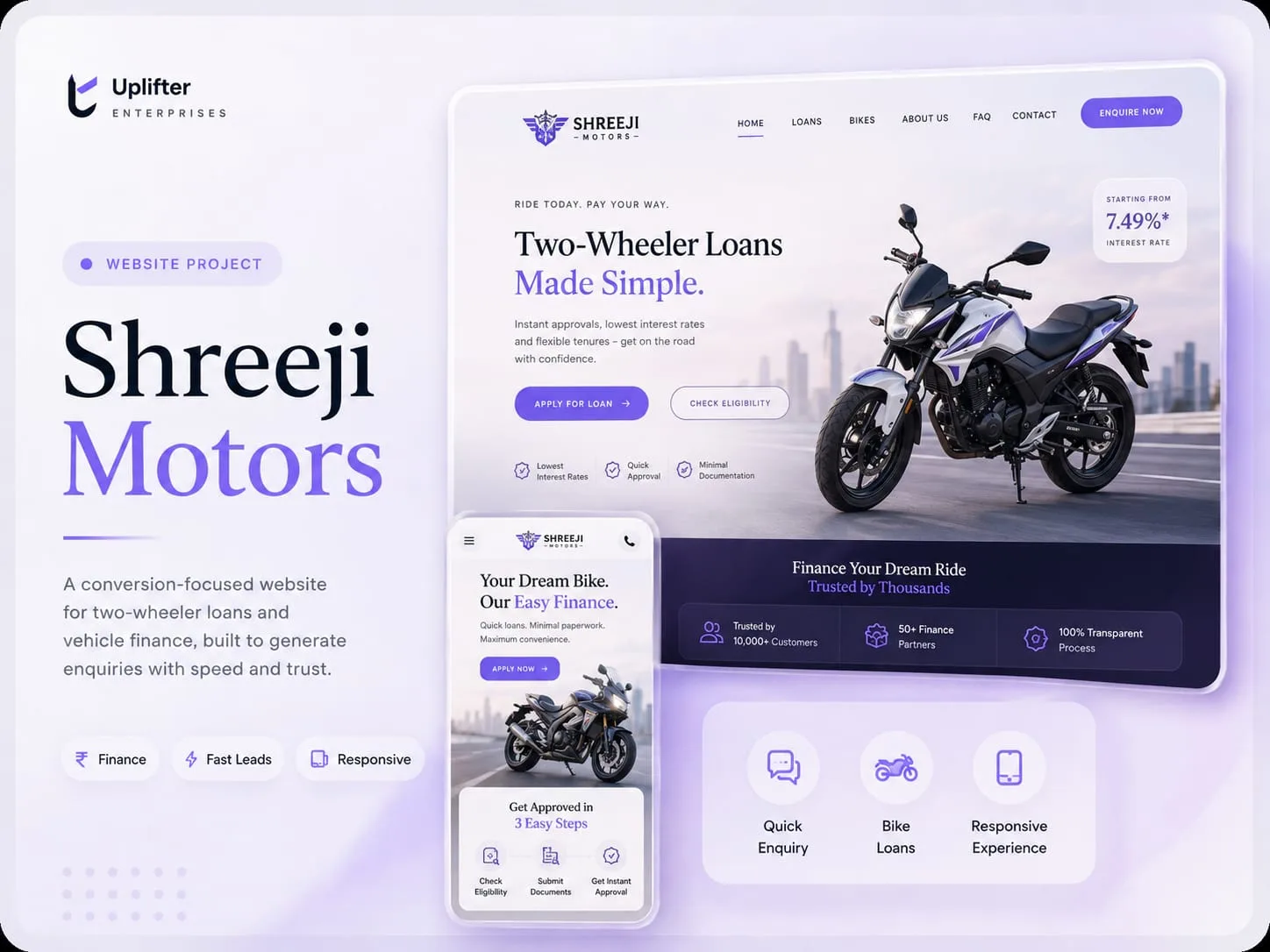 Shreeji Motors — Showroom enquiry landing page
