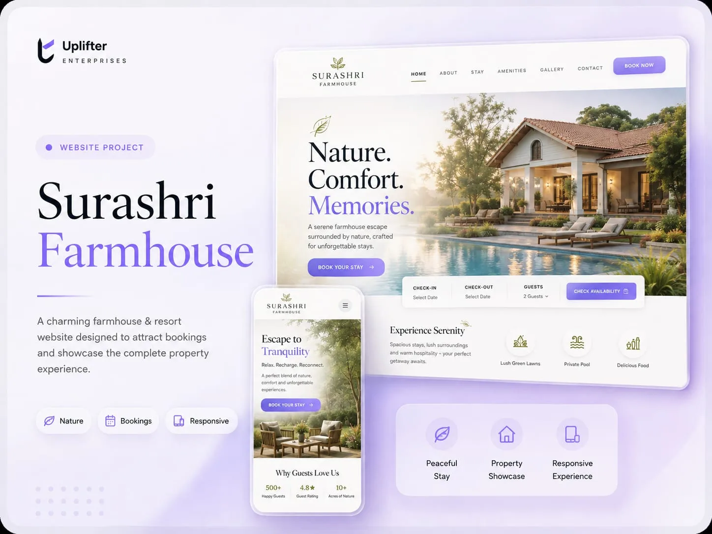 Surashri Farms — Booking enquiry landing page
