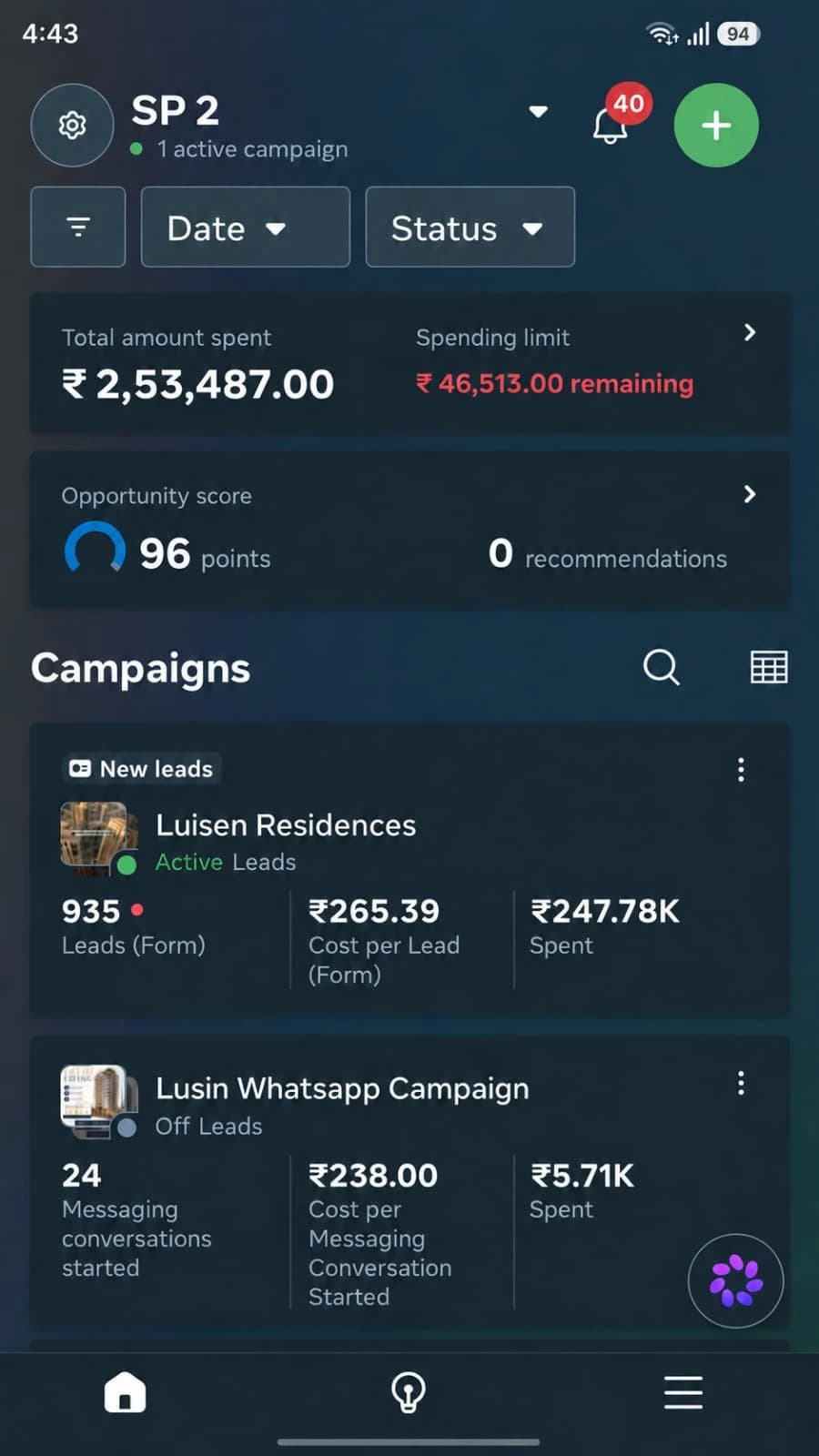 Luisen Residences — Meta lead generation campaign