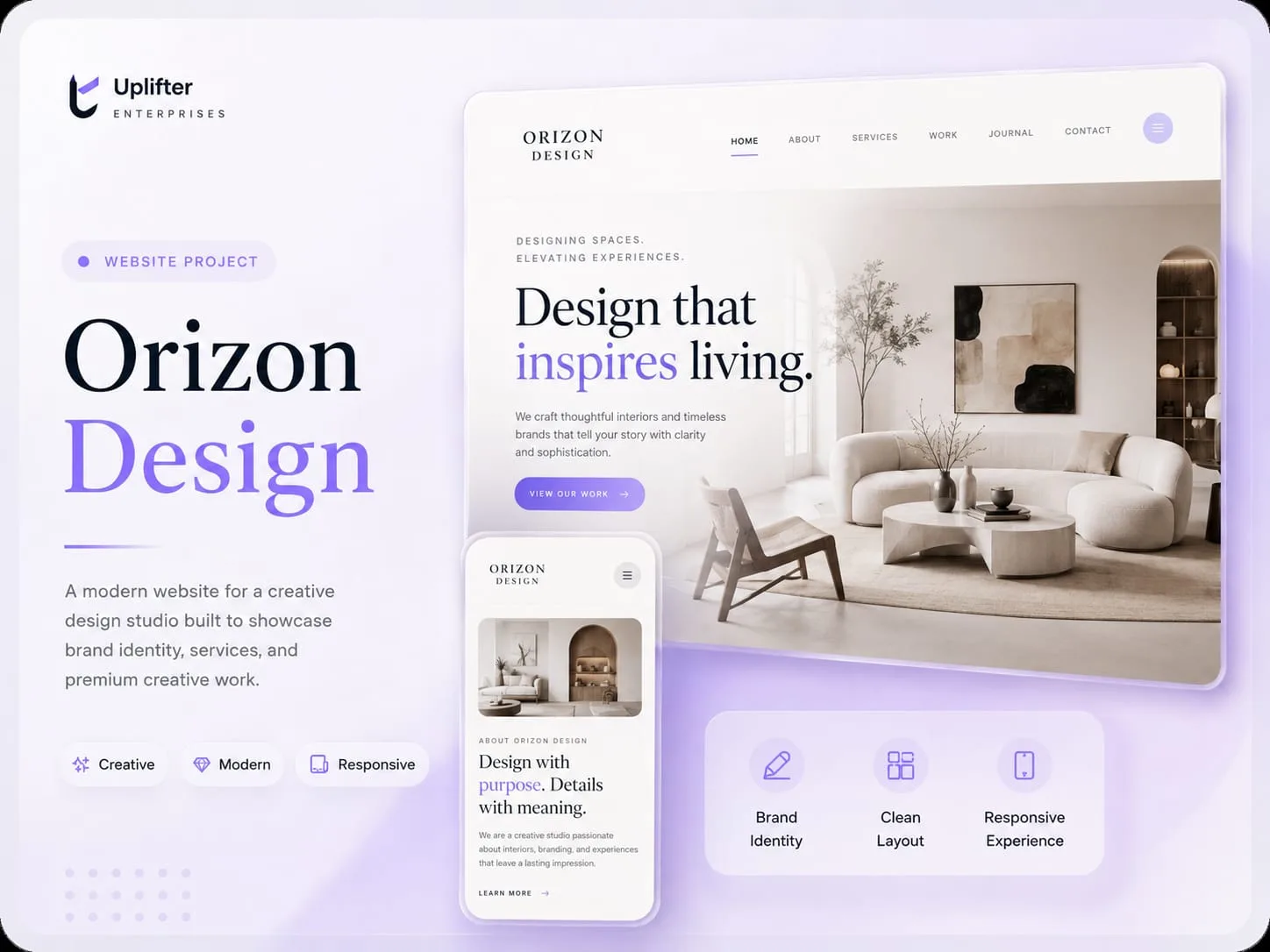 Orizon Dezign — Studio enquiry website